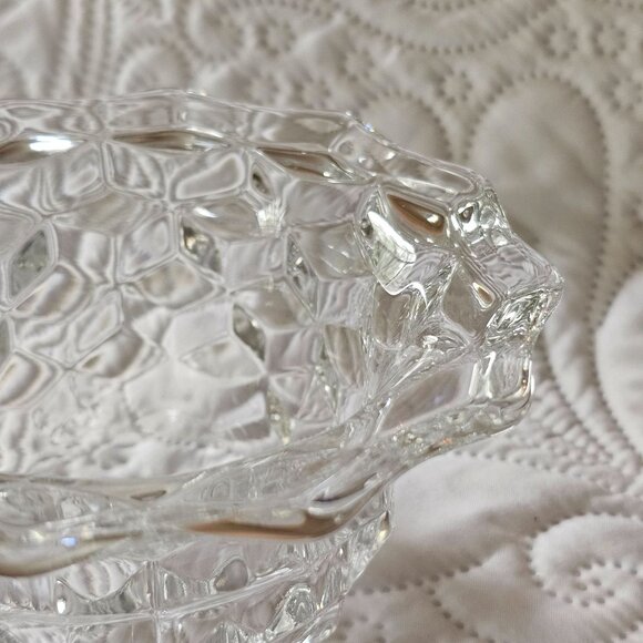 Fostoria Cubist Depression Glass Glass Textured Bowl, Small, Wavy Design - Picture 7 of 7